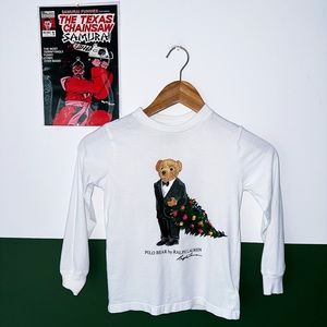 Christmas Polo Bear By Ralph Lauren Kids L/S